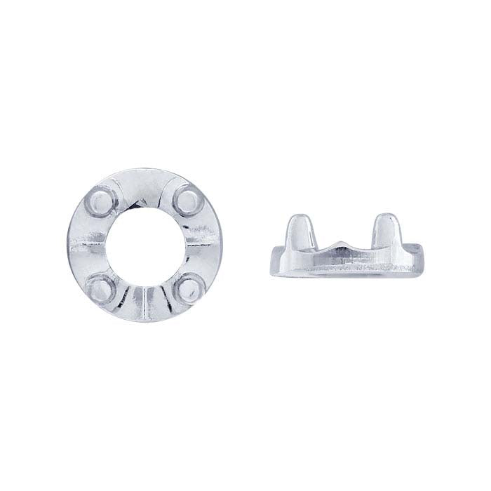 14K White Gold Round 4-Prong Illusion Setting