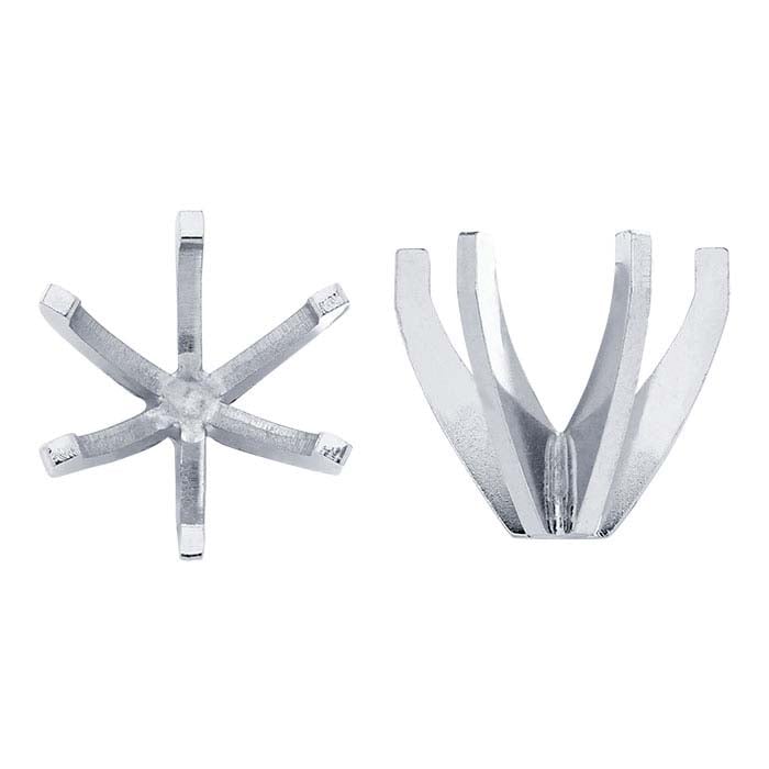 14K White Gold Round Low-Base 6-Prong Setting