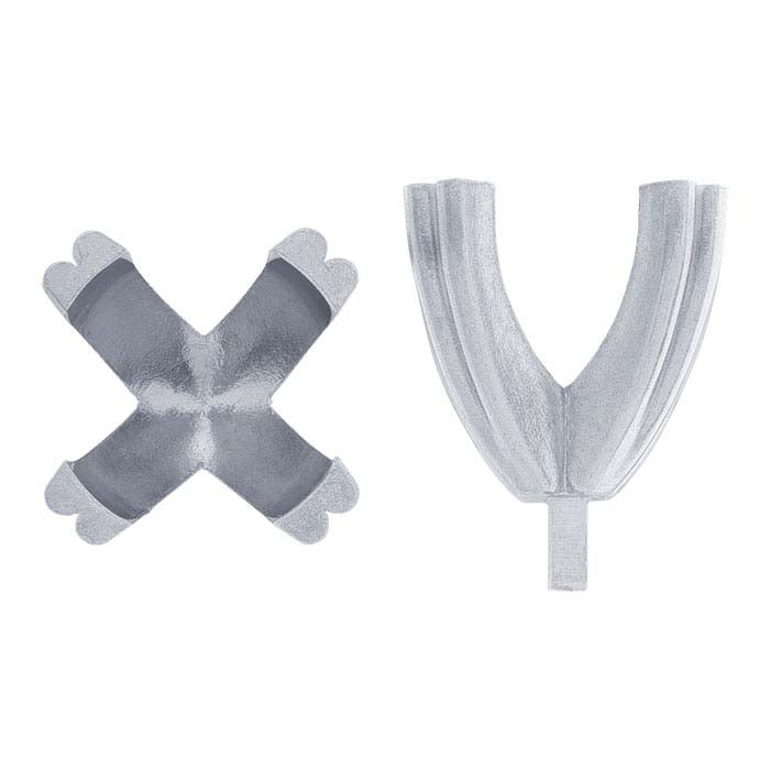 14K 화이트 골드 8mm 쿠션 트윈 4발톱 세팅 페그 포함