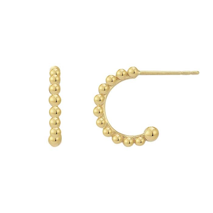 Beaded 3/4 Hoop Earring