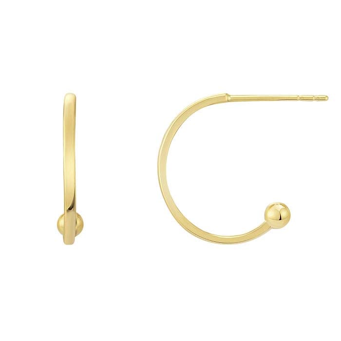 3/4 Hoop Earring with Ball