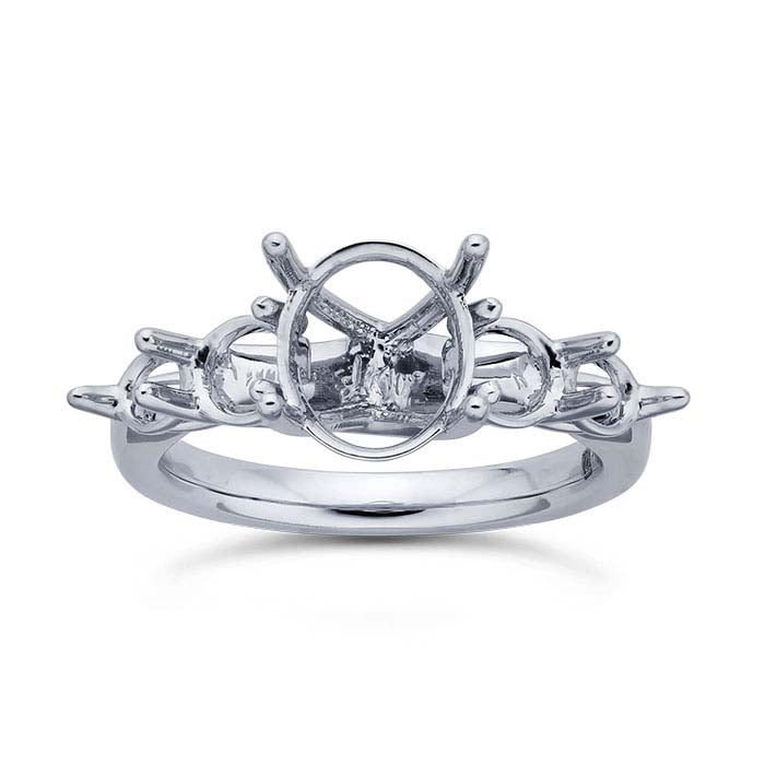 Platinum Multi Oval Engagement Ring Mounting