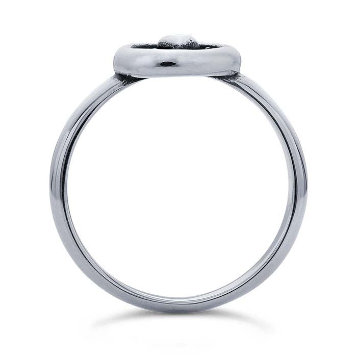 Sterling Silver Wax Seal Heart Ring