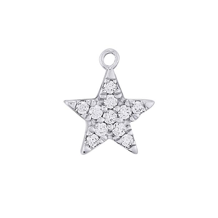 Sterling Silver CZ-Set Star Charm