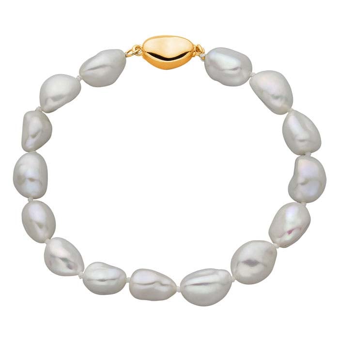 Bracciale naturale 8– perla Keshi bianca