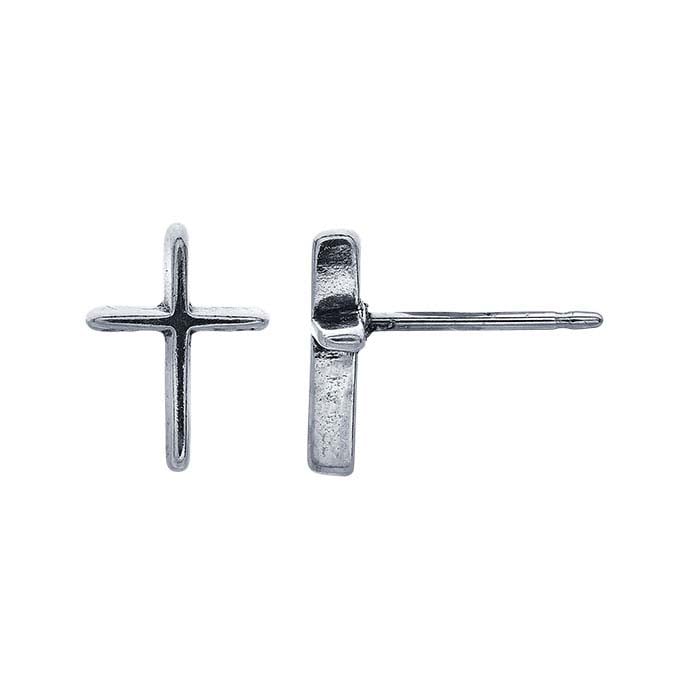 Sterling Silver Cross Post Earrings