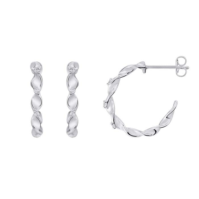 Sterling Silver Twist Post Earrings