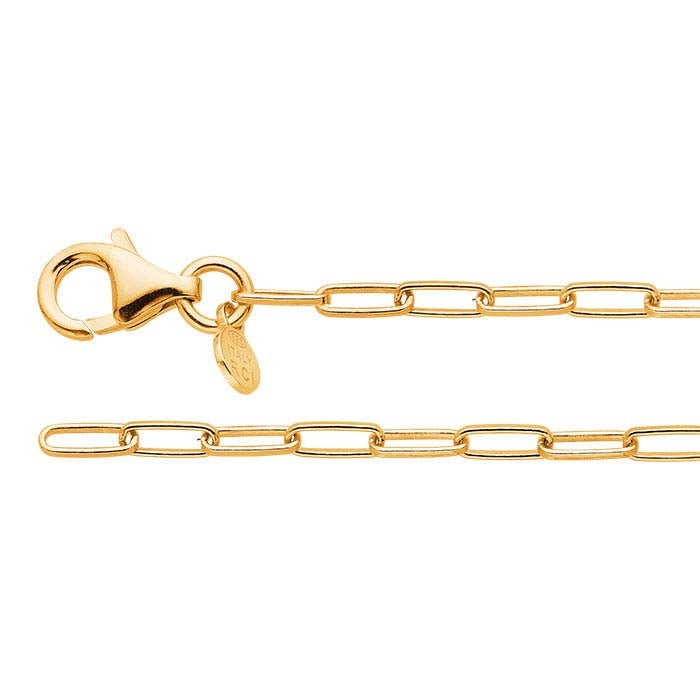 Sterling Silver Yellow Gold-Plated Puffed Heart Necklace