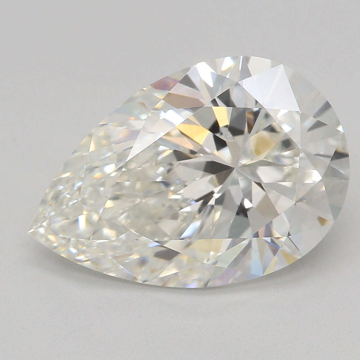 Diamante cultivado en laboratorio de 3,06 ct, forma de pera, G, VVS2