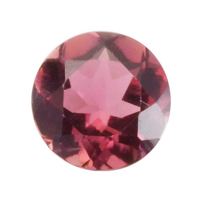 Pink Tourmaline Round Faceted Gemstones, AA-Grade