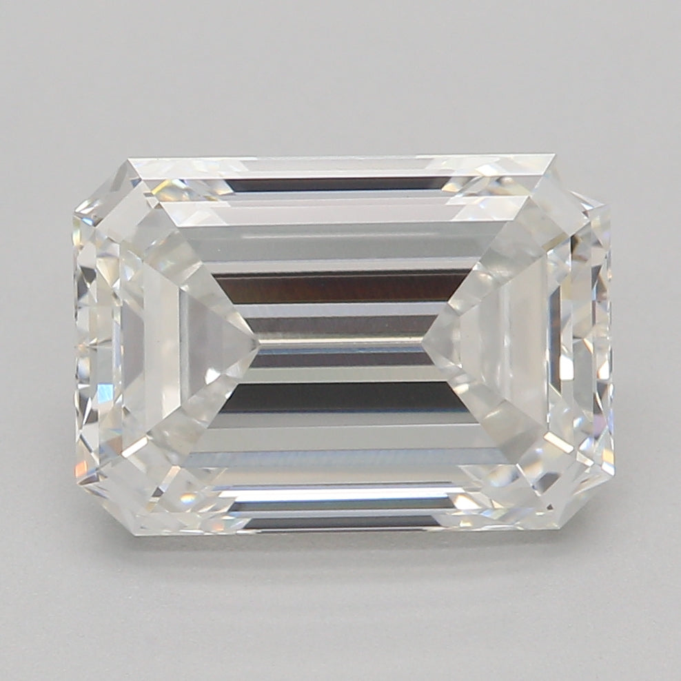 Laboratoriedyrket diamant 2,09 ct, smaragdslipt, E, VVS2