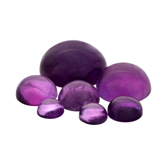Amethyst Round Cabochons, AAA-Grade