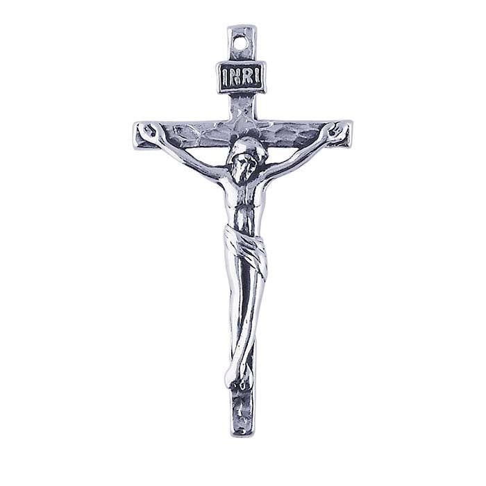 Sterling Silver Textured Crucifix Pendant