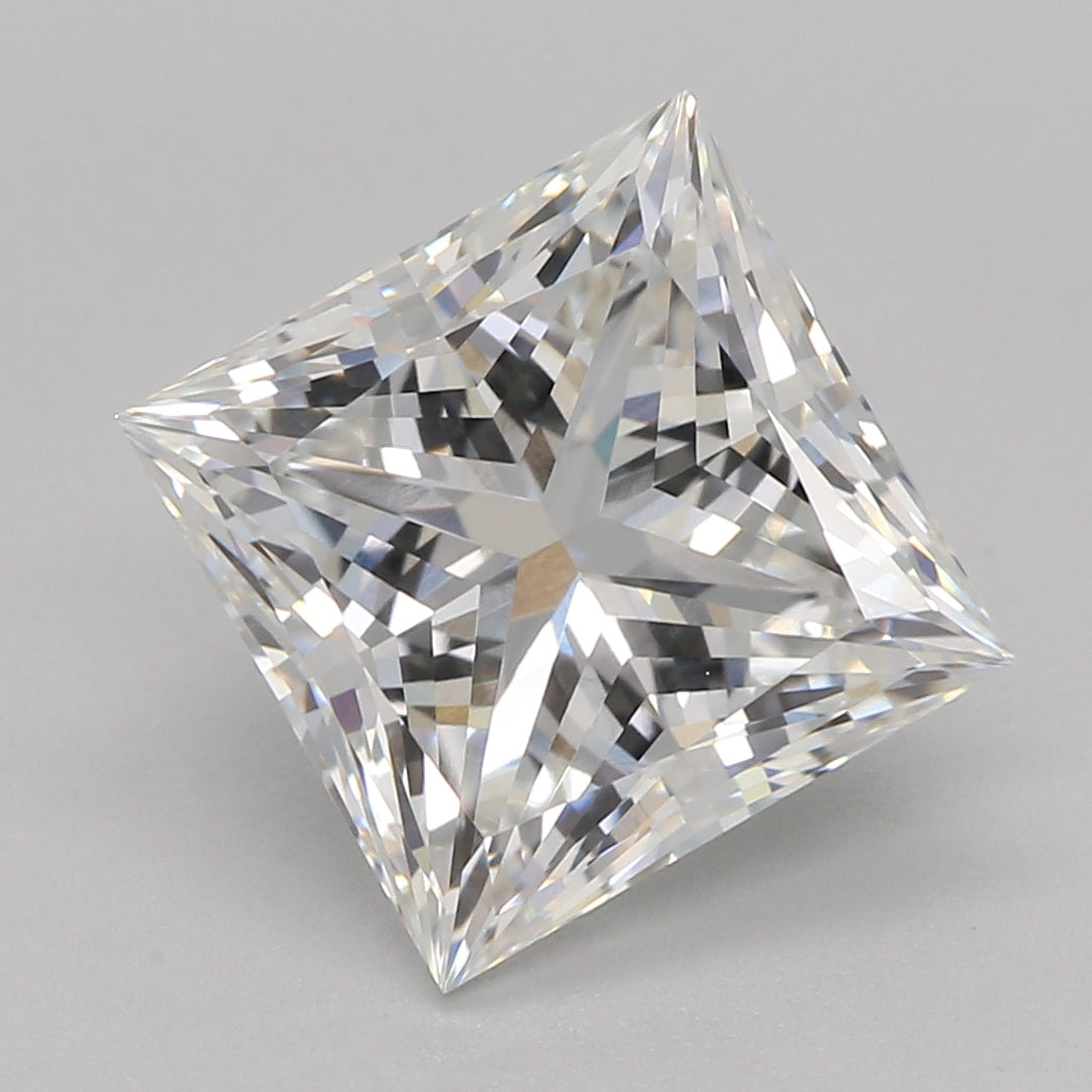 Laboratoriedyrket diamant 2,57 ct, prinsesse, E, VVS2