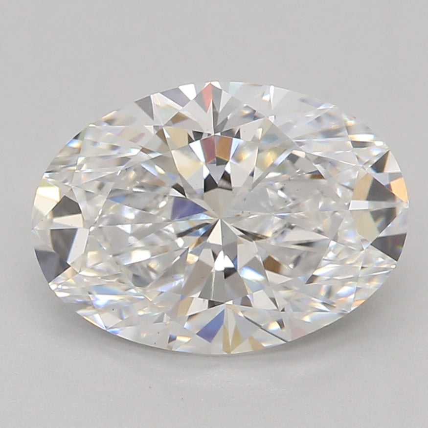 ماسة مزروعة مخبريًا 1.34 قيراط، بيضاوية، D، VS1