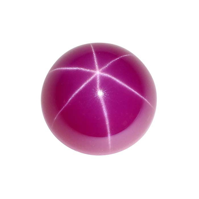 Lab-Grown Star Ruby Round Cabochon
