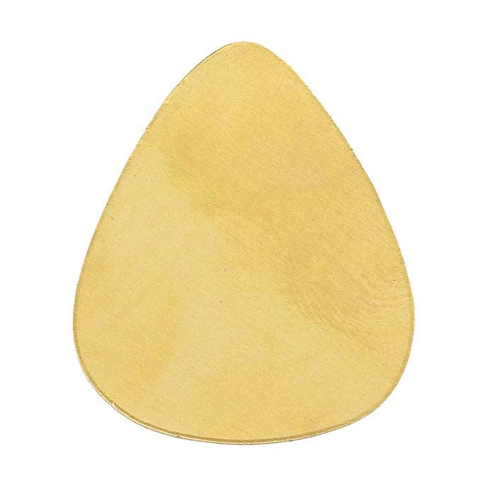 Brass Rounded Triangle Stamping, 0.51mm