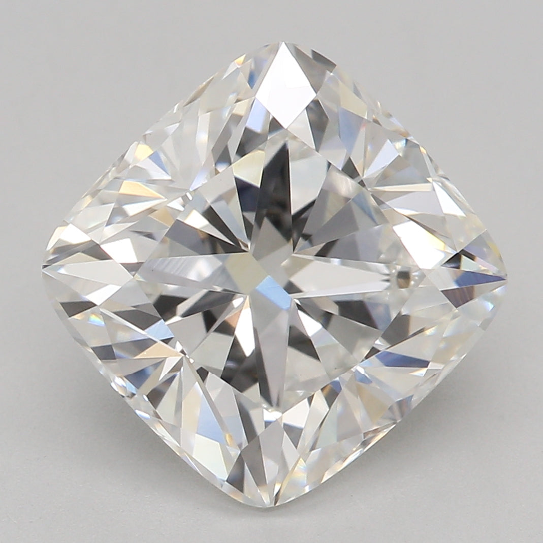 Diamante cultivado en laboratorio de 3,08 ct, talla cojín, E, VVS2