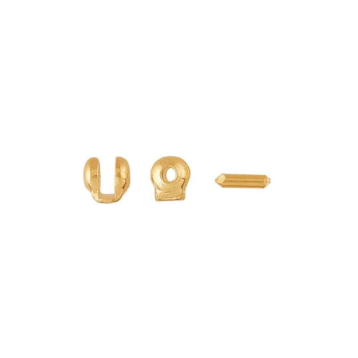 14K Yellow Gold Pin Joint with Rivet