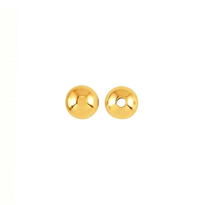 14K Yellow Gold Round Seamless Bead