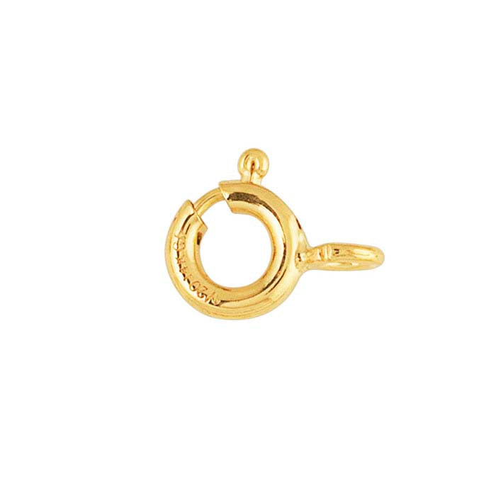 10K Yellow Gold 9.5 x 6mm Spring Ring Clasp