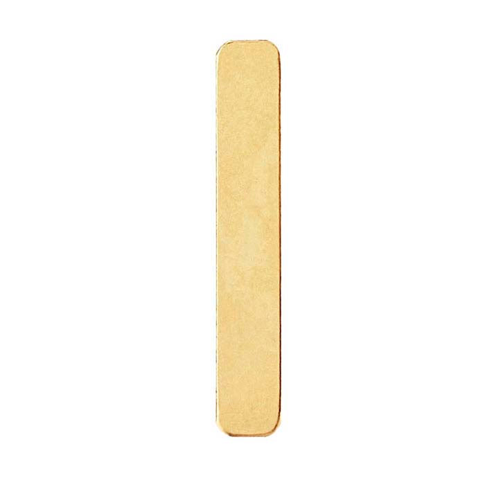 14/20 Yellow Gold-Filled Rounded Rectangle Stampings, 0.81mm