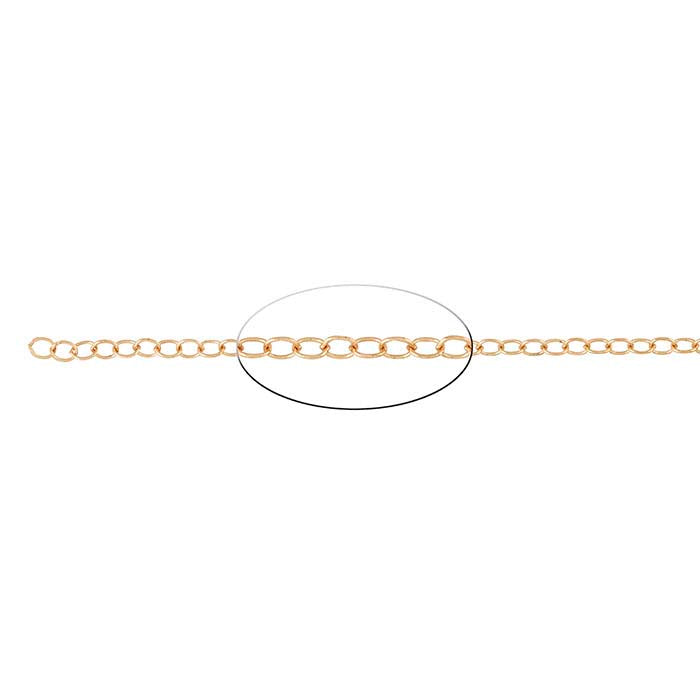 Bronze Oval Cable Chain, 6.1 m. Spool