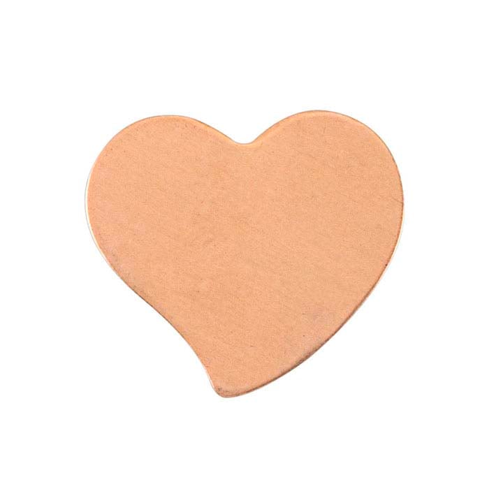 Copper 15 x Fancy Heart Stamping, 0.51mm