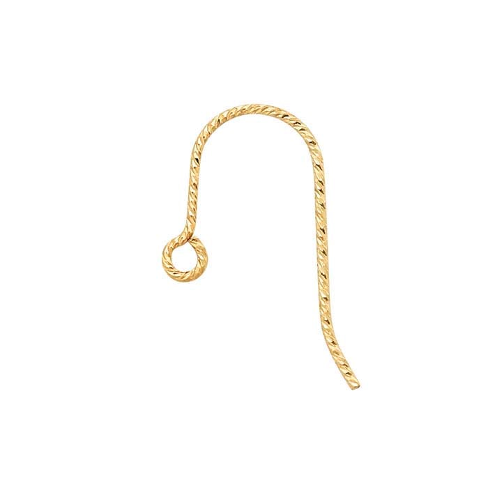 14/20 Yellow Gold-Filled Sparkle Ear Wire with Loop