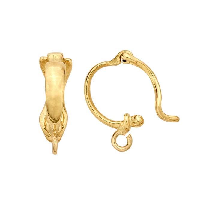 18K Guldbelagt Oval Halskædeforstærker med Åben Ring