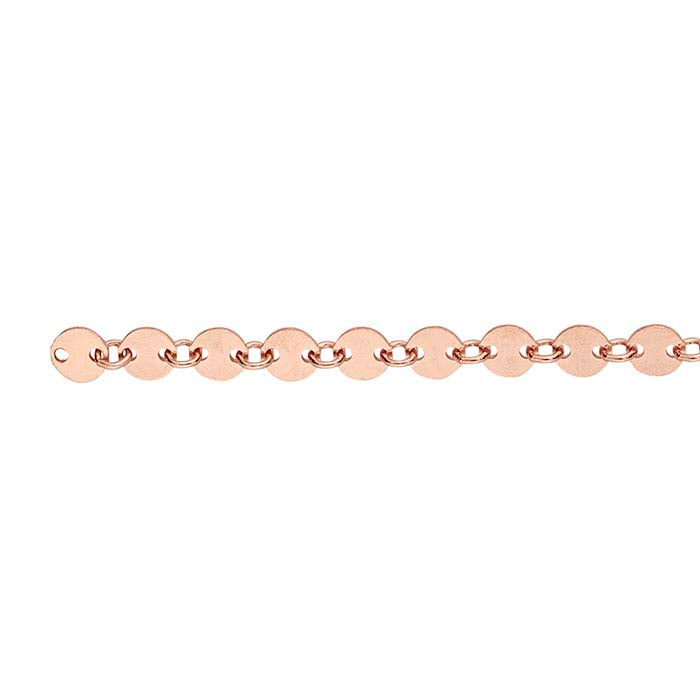 14/20 Rose Gold-Filled Flat Circle Link Chain