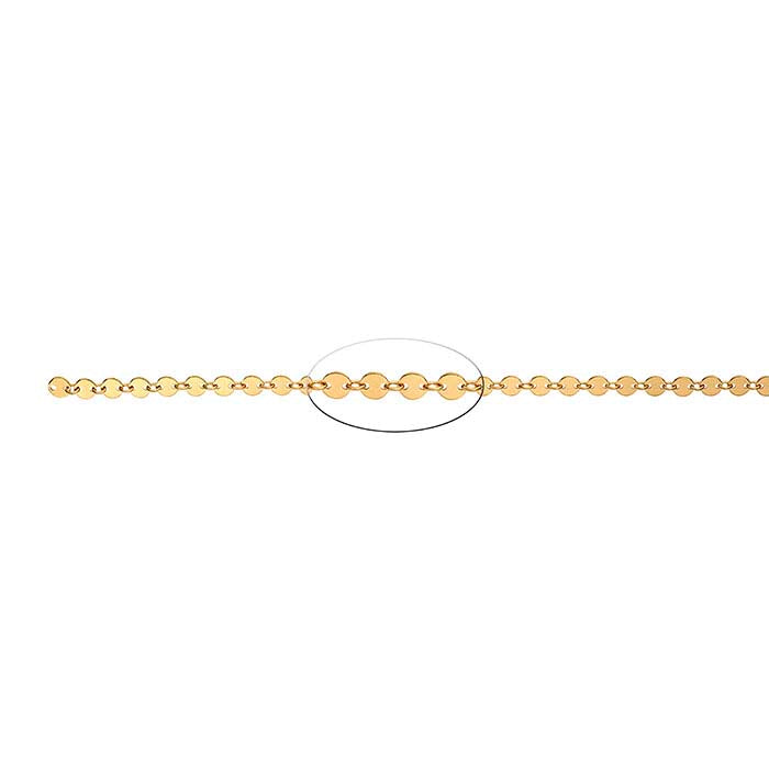 14/20 Yellow Gold-Filled Flat Circle Link Chain