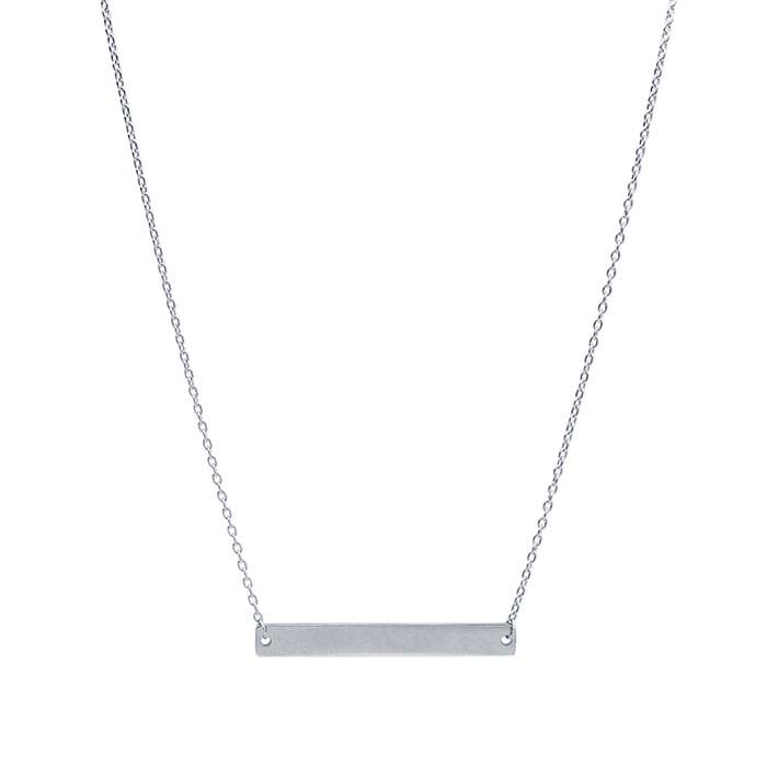 14K Balto Aukso Stačiakampio Formos Juostos Girliandos Karoliai