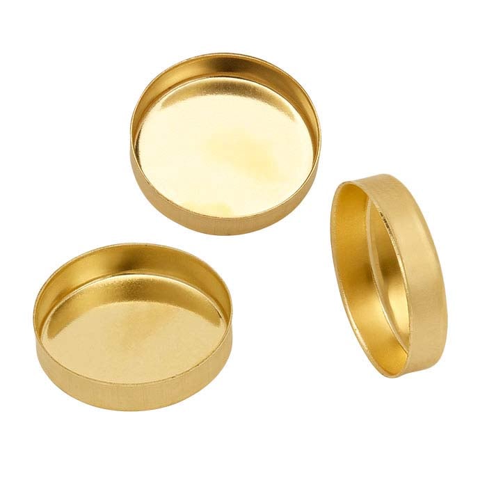 14/20 Yellow Gold-Filled Round Bezel Cup Setting