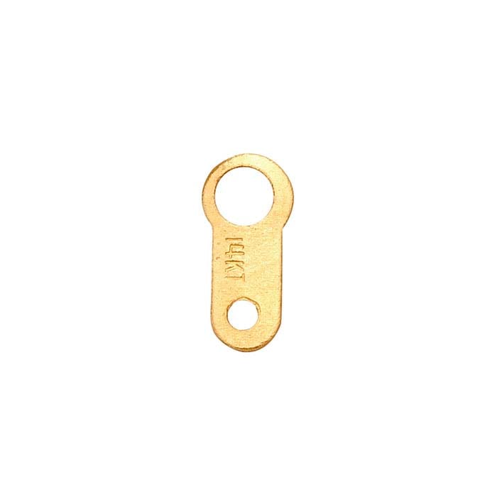 14K Yellow Gold 5.8 x "14KT" Stamped Chain Tag