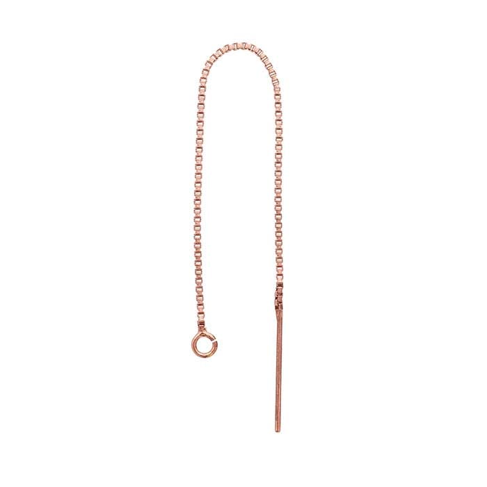 Box Chain Ear Thread with Open Ring
