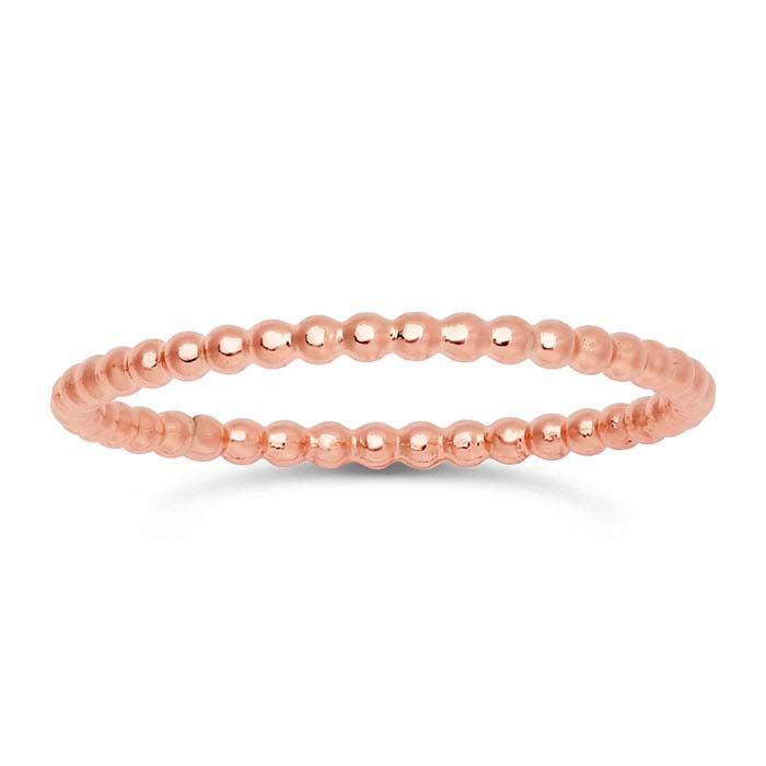 12/20 Rose Gold-Filled Beaded Ring