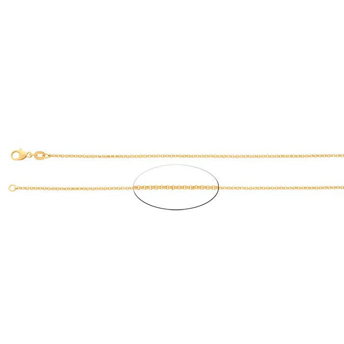 14K Yellow Gold 1.5mm Round Rolo Chain