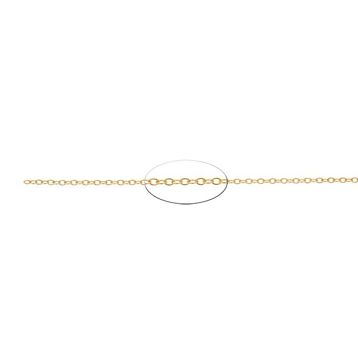 14K Yellow Gold Oval Cable Chain