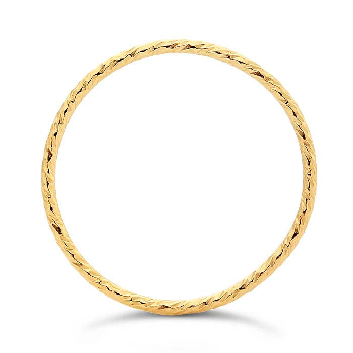14/20 Yellow Gold-Filled Sparkle Wire Stackable Ring