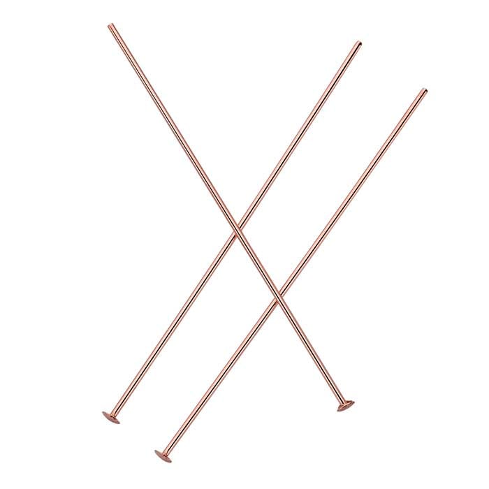 14/20 Rose Gold-Filled Domed Head Pin, 0.40mm, 1/2-Hard