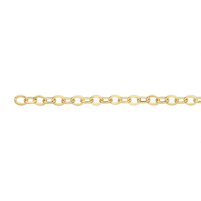 14/20 Yellow Gold-Filled Flat Oval Cable Chain