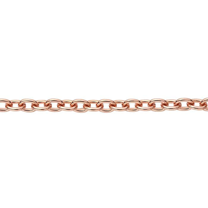 Copper Oval Cable Chain, 6.1 m. Spool