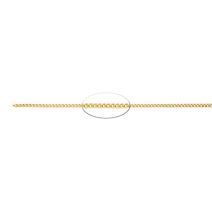 14/20 Yellow Gold-Filled Flat Curb Chain