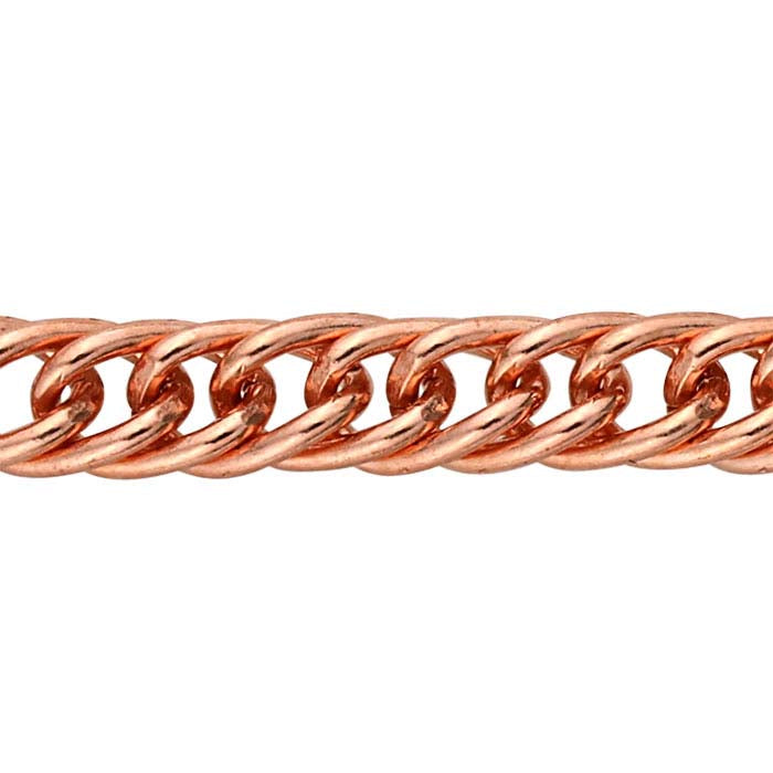 Copper Double-Curb Chain, 3.05 m. Spool
