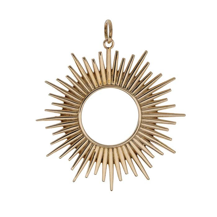Bronze Spikey Sun Pendant