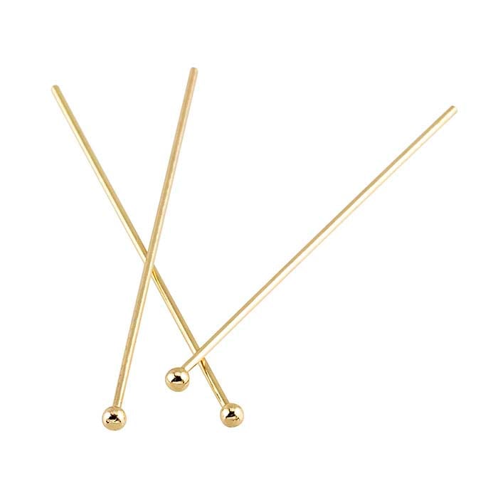 황동 옐로우 마감 38.1mm 1.9mm 볼 헤드 핀, 0.72mm, 1/2-하드