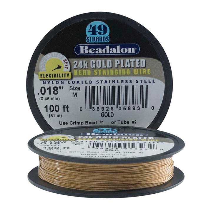 Beadalon® Professional Series 49-Strand 24K Yellow Gold-Plated Wire