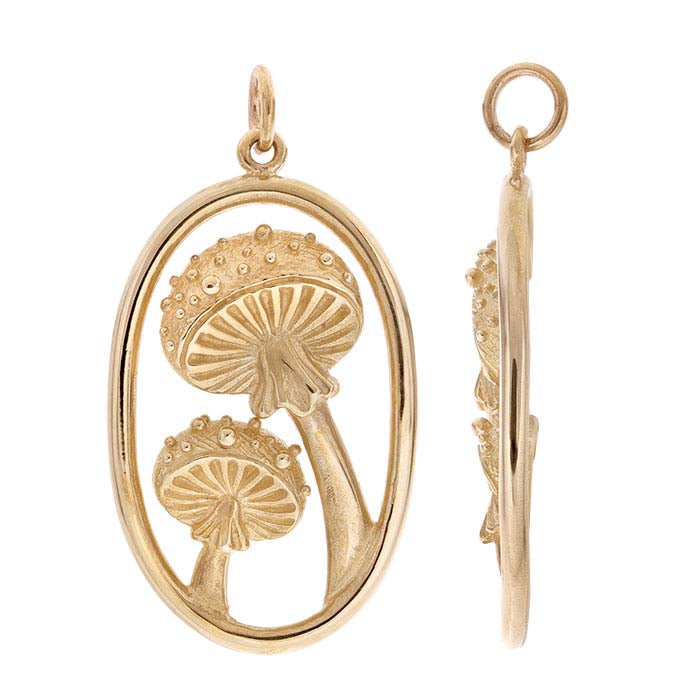 Bronze Agaric Mushroom Pendant