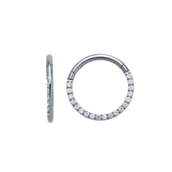 Titanium Side Facing CZ-Set ID Clicker, 1.29mm
